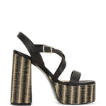 Sandali Felisa con plateau in nero Castañer - donna 