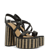 Sandali Felisa con plateau in nero Castañer - donna 