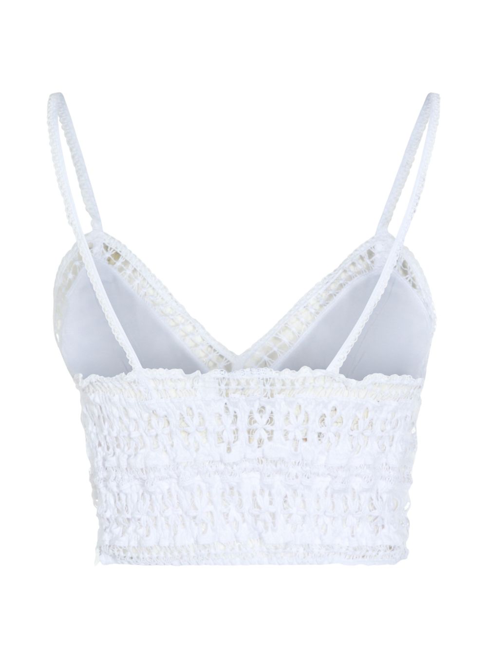 Top Melie con scollo a V e ricamo floreale in bianco Charo ruiz ibiza 1989 - donna 
