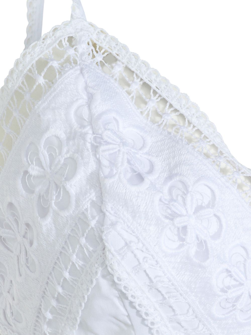 Top Melie con scollo a V e ricamo floreale in bianco Charo ruiz ibiza 1989 - donna 