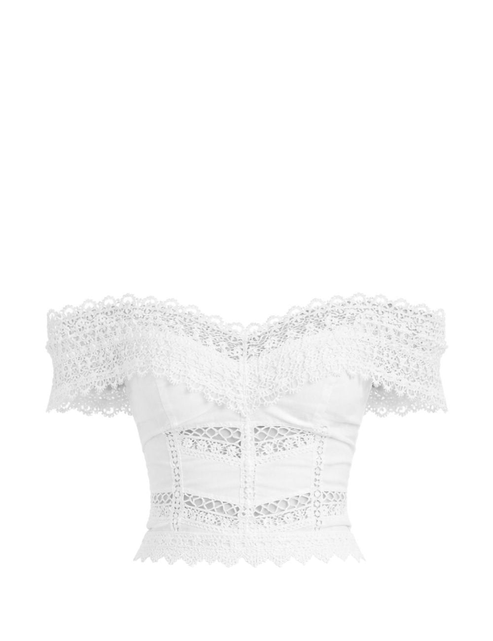 Top Elisette con dettaglio in pizzo in bianco Charo ruiz ibiza 1989 - donna 