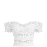 Top Elisette con dettaglio in pizzo in bianco Charo ruiz ibiza 1989 - donna 