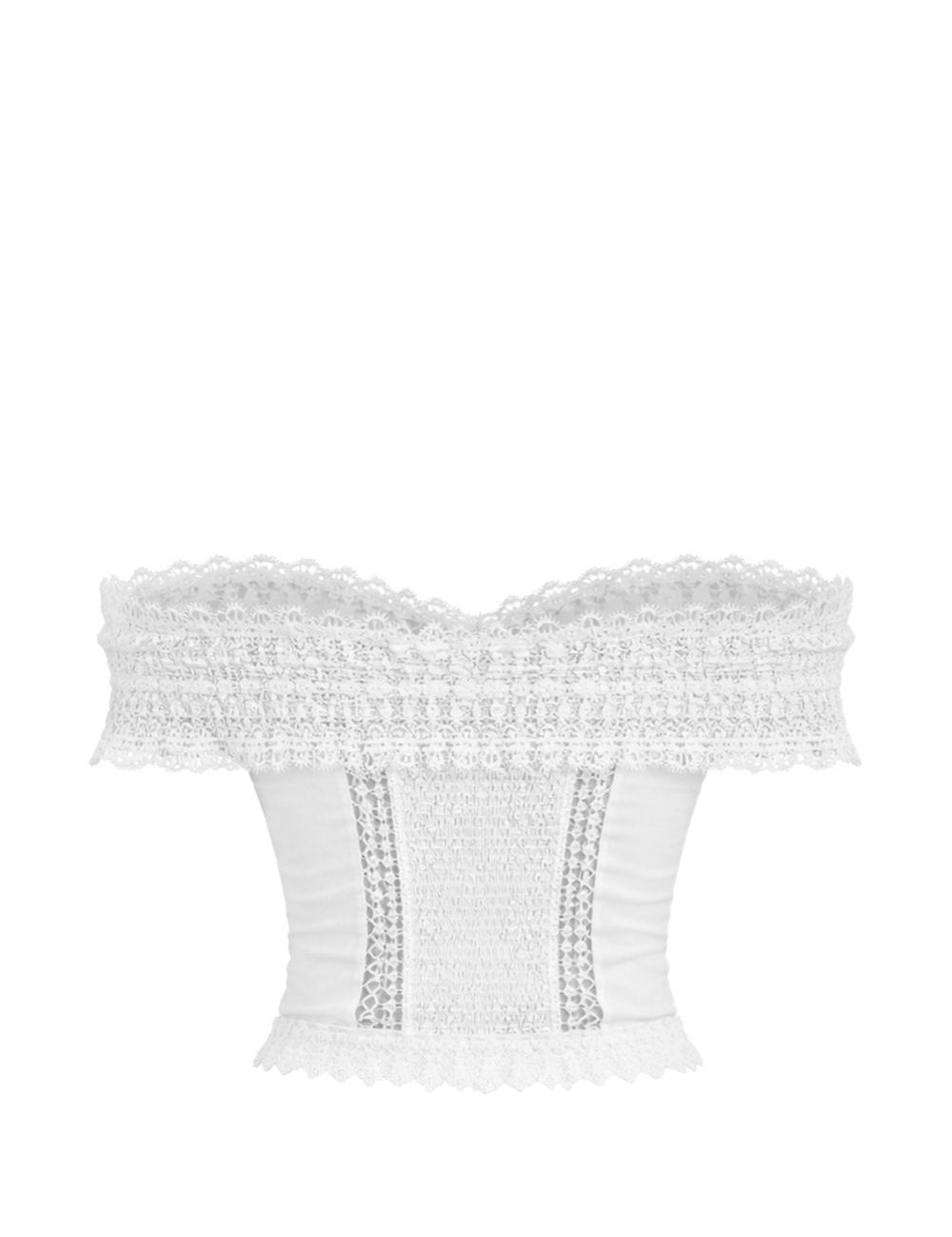 Top Elisette con dettaglio in pizzo in bianco Charo ruiz ibiza 1989 - donna 