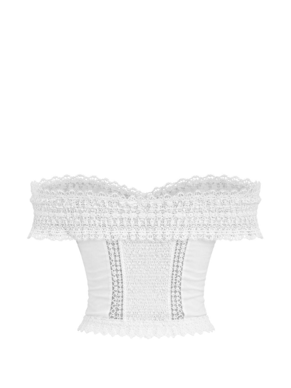 Top Elisette con dettaglio in pizzo in bianco Charo ruiz ibiza 1989 - donna 