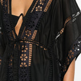 Top con inserti in pizzo in nero Charo ruiz ibiza 1989 - donna 