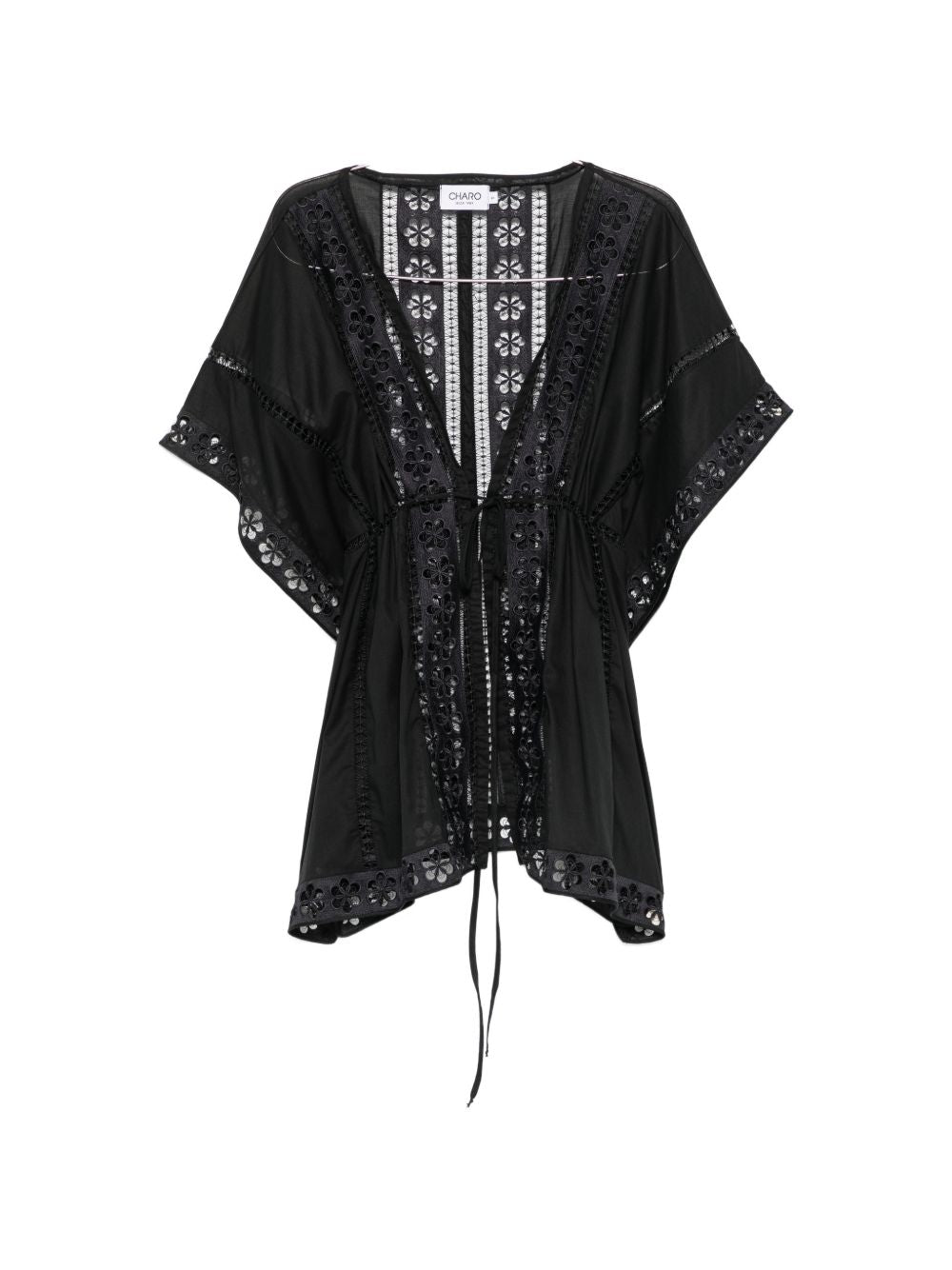 Top con inserti in pizzo in nero Charo ruiz ibiza 1989 - donna 