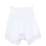 Minigonna a balze con bordi in pizzo in bianco Charo ruiz ibiza 1989 - donna 