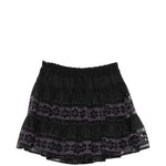 Minigonna a strati con dettagli  in pizzo lea in nero Charo ruiz ibiza 1989 - donna 