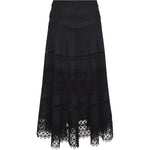 Gonna a balze con dettagli in pizzo Serza in nero Charo ruiz ibiza 1989 - donna 