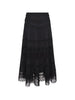 Gonna a balze con dettagli in pizzo Serza in nero Charo ruiz ibiza 1989 - donna