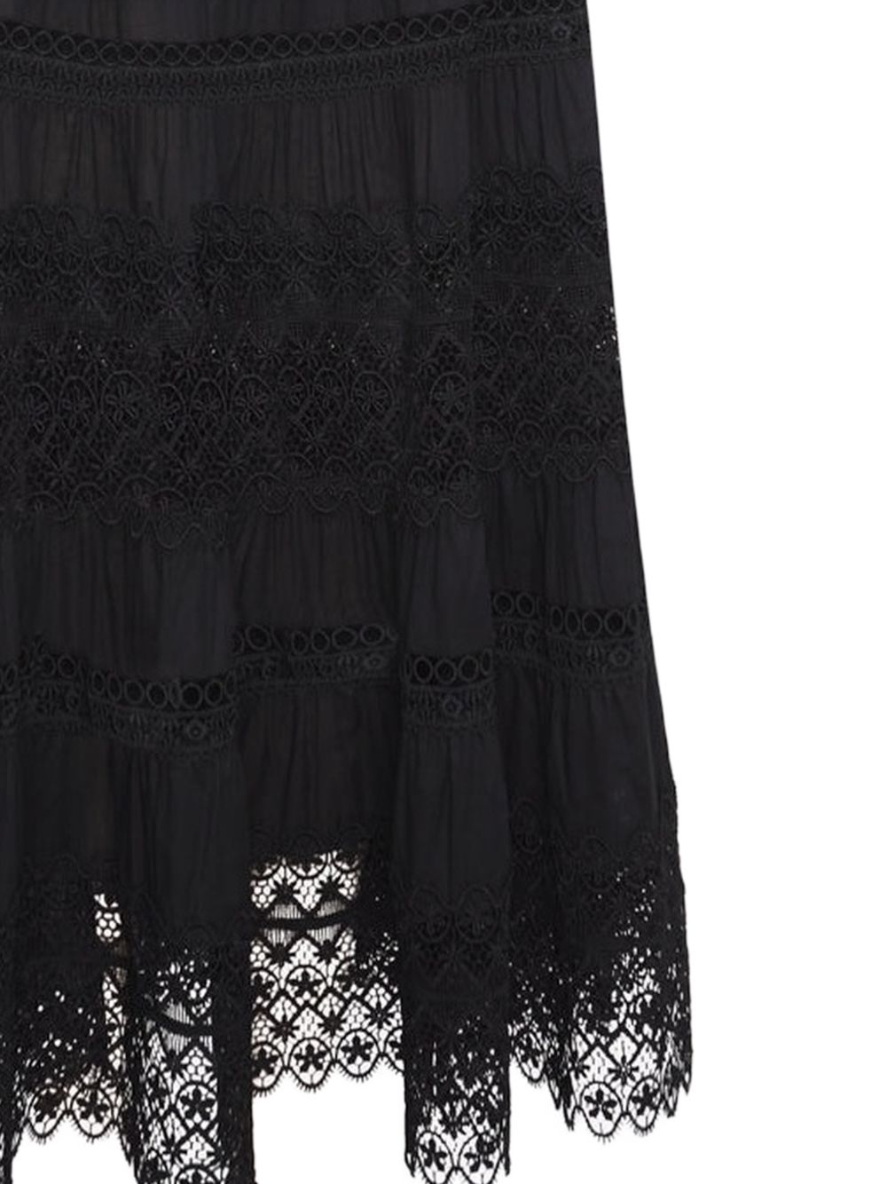 Gonna a balze con dettagli in pizzo Serza in nero Charo ruiz ibiza 1989 - donna 