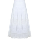 Gonna a balze con dettagli in pizzo Serza in bianco Charo ruiz ibiza 1989 - donna 