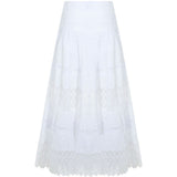 Gonna a balze con dettagli in pizzo Serza in bianco Charo ruiz ibiza 1989 - donna 