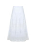 Gonna a balze con dettagli in pizzo Serza in bianco Charo ruiz ibiza 1989 - donna