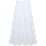Gonna a balze con dettagli in pizzo Serza in bianco Charo ruiz ibiza 1989 - donna 