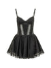 Gardenia mini dress with lace details in black Charo ruiz ibiza 1989 - women