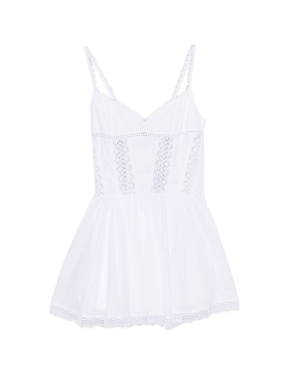 Mini abito gardenia con dettagli in pizzo in bianco Charo ruiz ibiza 1989 - donna 