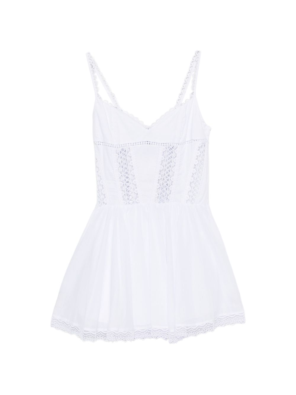 Mini abito gardenia con dettagli in pizzo in bianco Charo ruiz ibiza 1989 - donna 