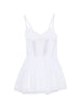 Mini abito gardenia con dettagli in pizzo in bianco Charo ruiz ibiza 1989 - donna