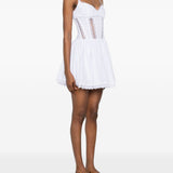 Mini abito gardenia con dettagli in pizzo in bianco Charo ruiz ibiza 1989 - donna 