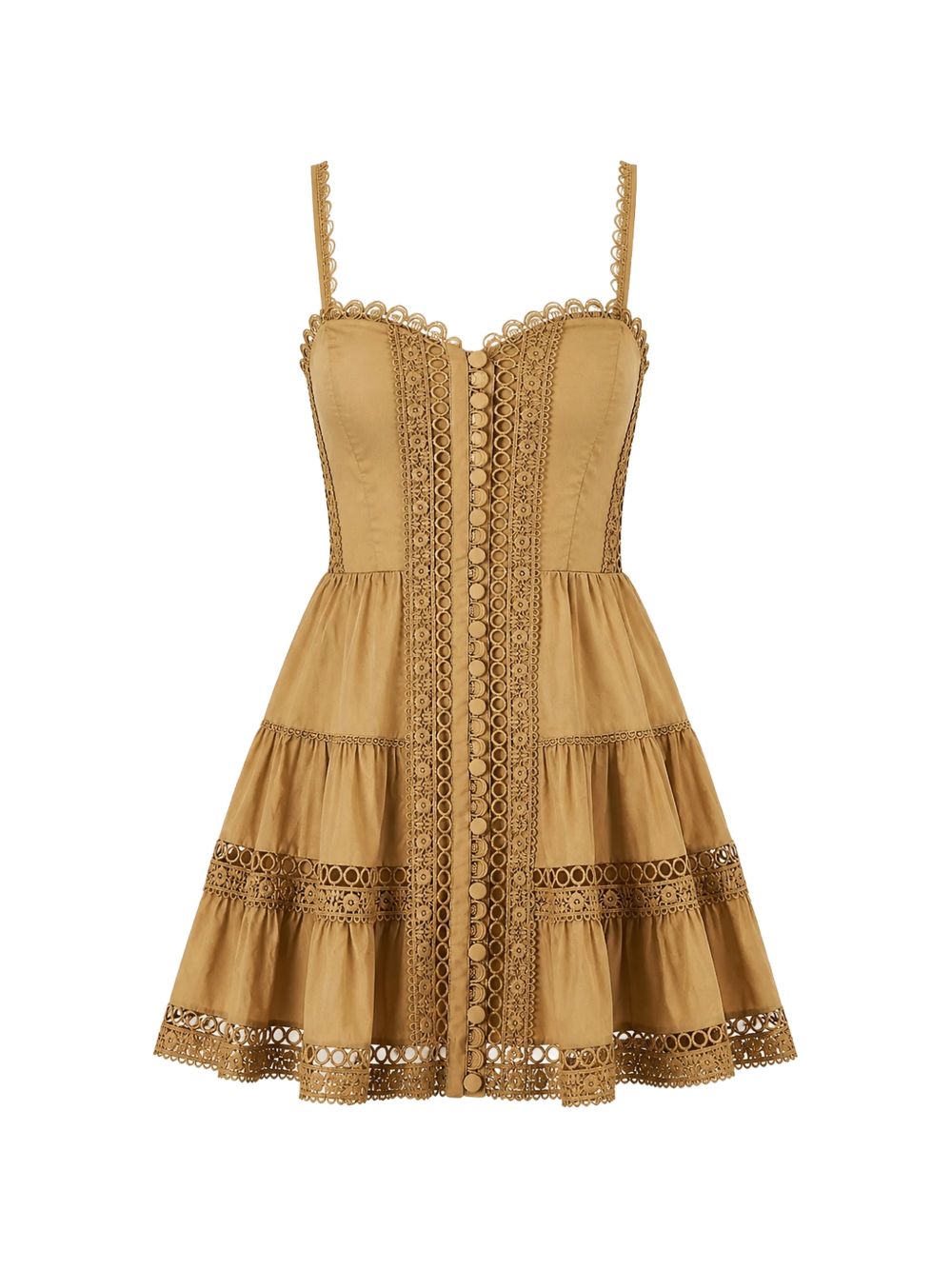 Abito corto lenora in marrone charo ruiz - donna 