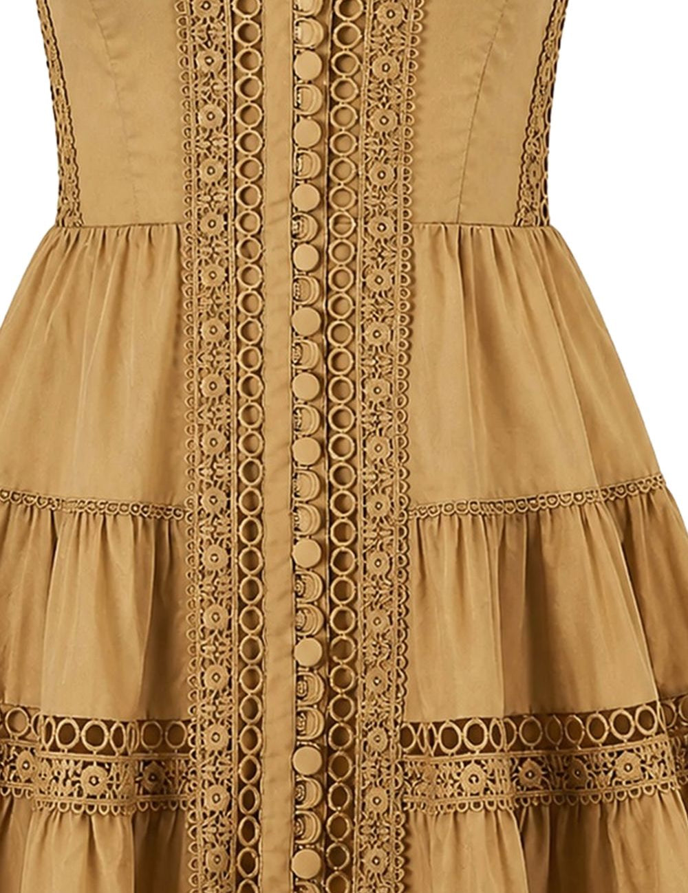 Abito corto lenora in marrone charo ruiz - donna 