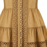 Abito corto lenora in marrone charo ruiz - donna 