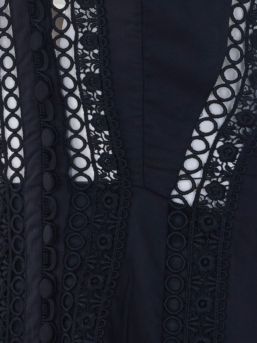 Abito con inserti in pizzo dafelle in nero Charo ruiz ibiza 1989 - donna 