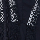 Abito con inserti in pizzo dafelle in nero Charo ruiz ibiza 1989 - donna 