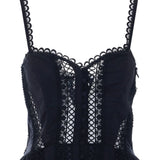 Abito con inserti in pizzo dafelle in nero Charo ruiz ibiza 1989 - donna 