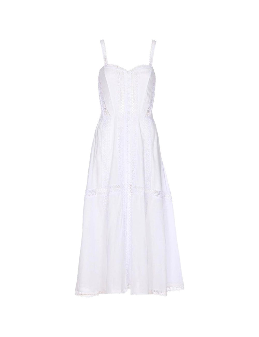 Abito con inserti in pizzo dafelle in bianco Charo ruiz ibiza 1989 - donna 