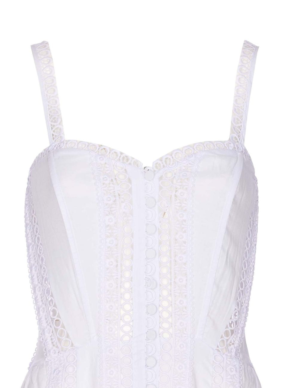 Abito con inserti in pizzo dafelle in bianco Charo ruiz ibiza 1989 - donna 