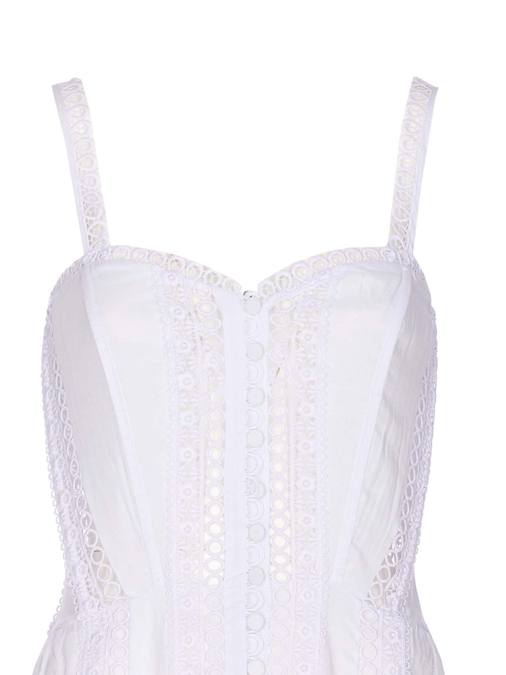 Abito con inserti in pizzo dafelle in bianco Charo ruiz ibiza 1989 - donna 