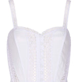 Abito con inserti in pizzo dafelle in bianco Charo ruiz ibiza 1989 - donna 