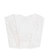 Top a corsetto in broderie-anglaise kai in bianco Charo ruiz ibiza 1989 - donna 