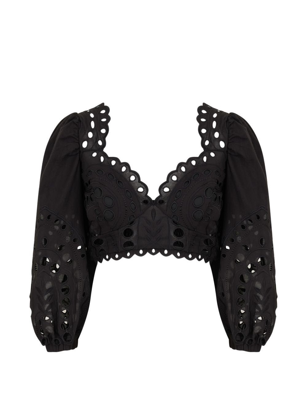 Top Luna con ricamo in nero Charo ruiz ibiza 1989 - donna 