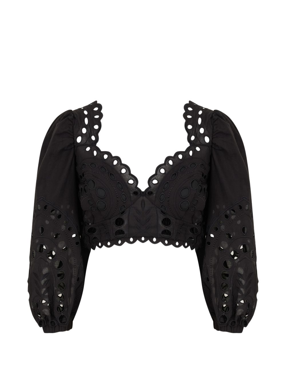 Top Luna con ricamo in nero Charo ruiz ibiza 1989 - donna 