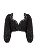 Top Luna con ricamo in nero Charo ruiz ibiza 1989 - donna