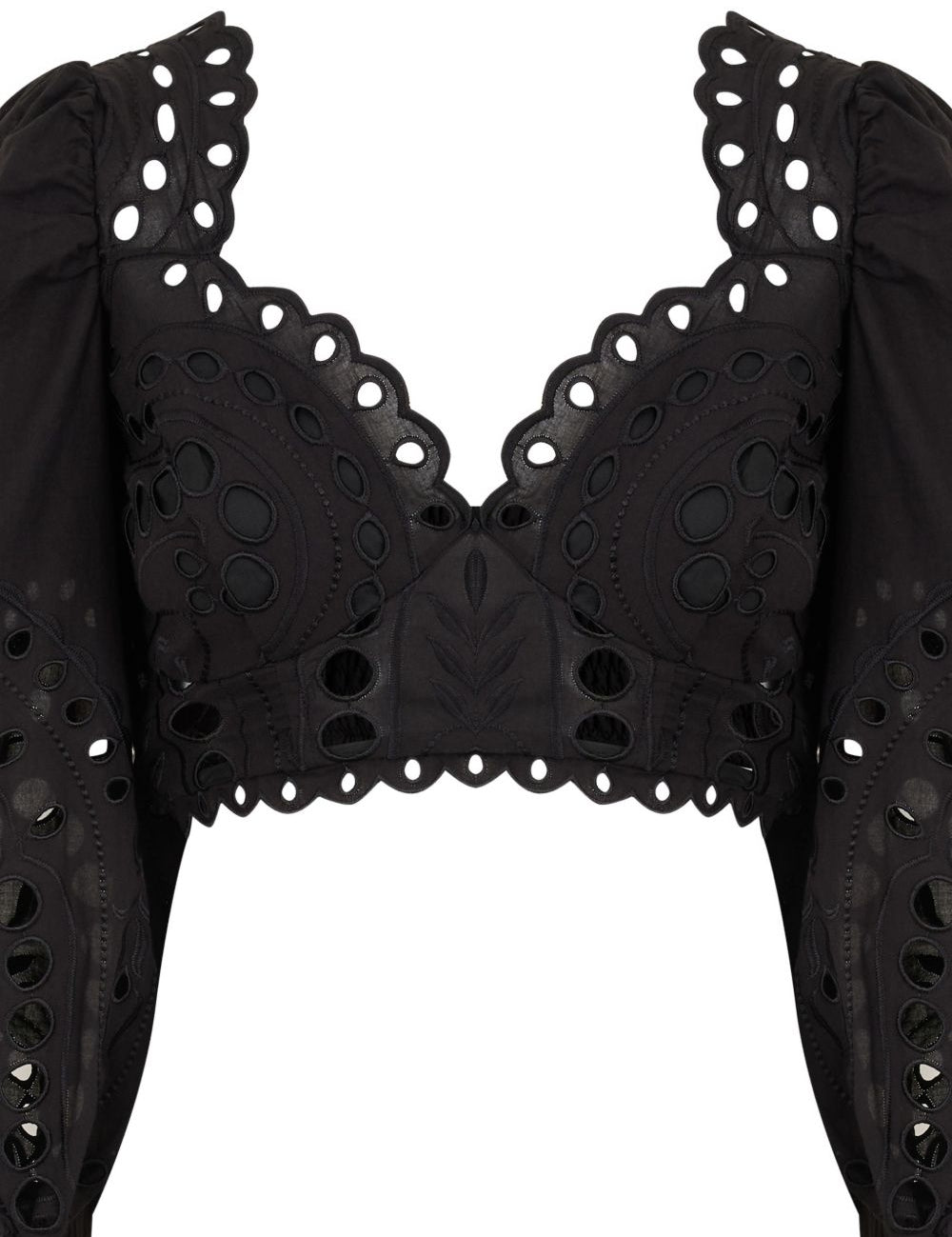 Top Luna con ricamo in nero Charo ruiz ibiza 1989 - donna 