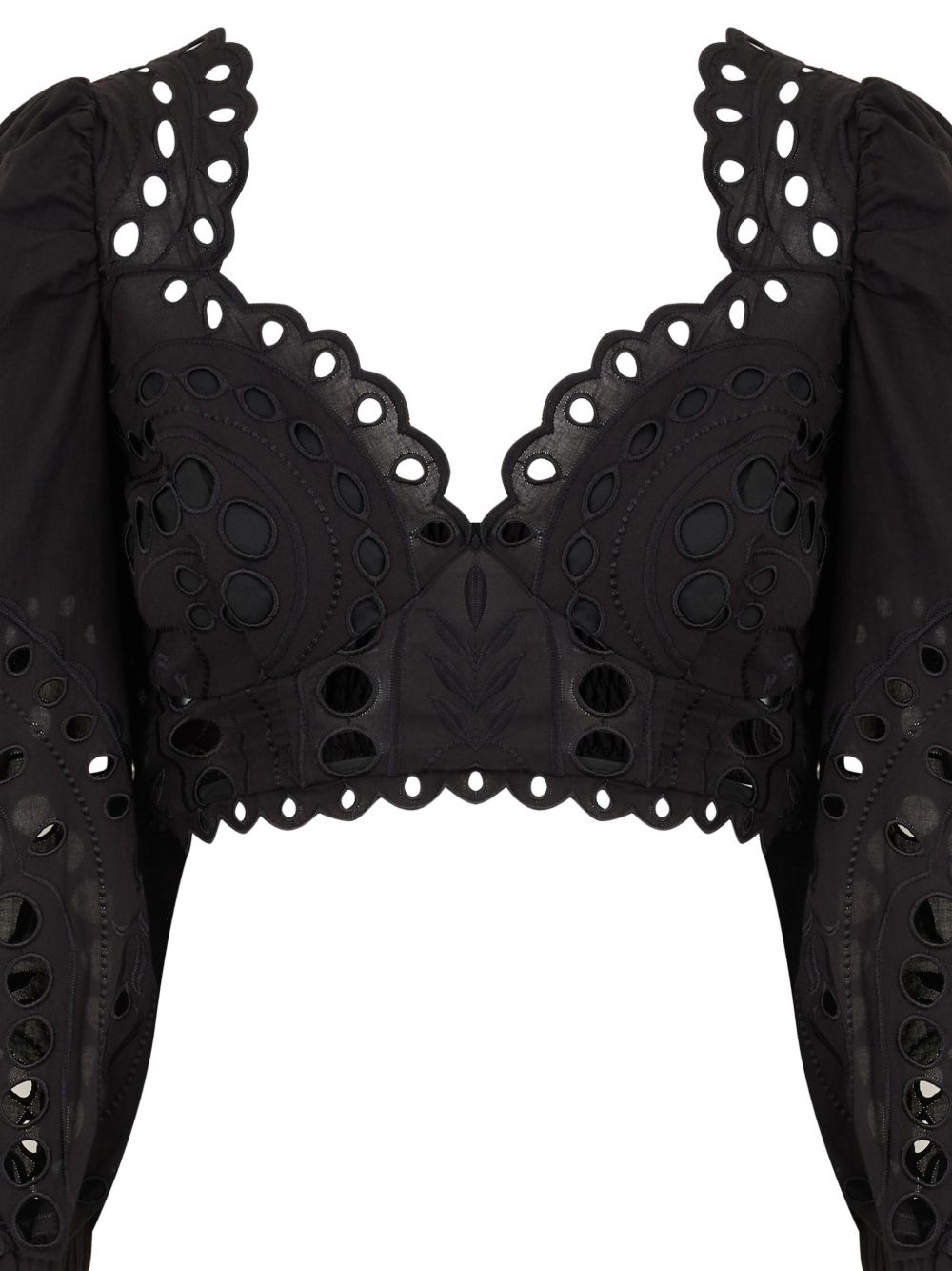 Top Luna con ricamo in nero Charo ruiz ibiza 1989 - donna 