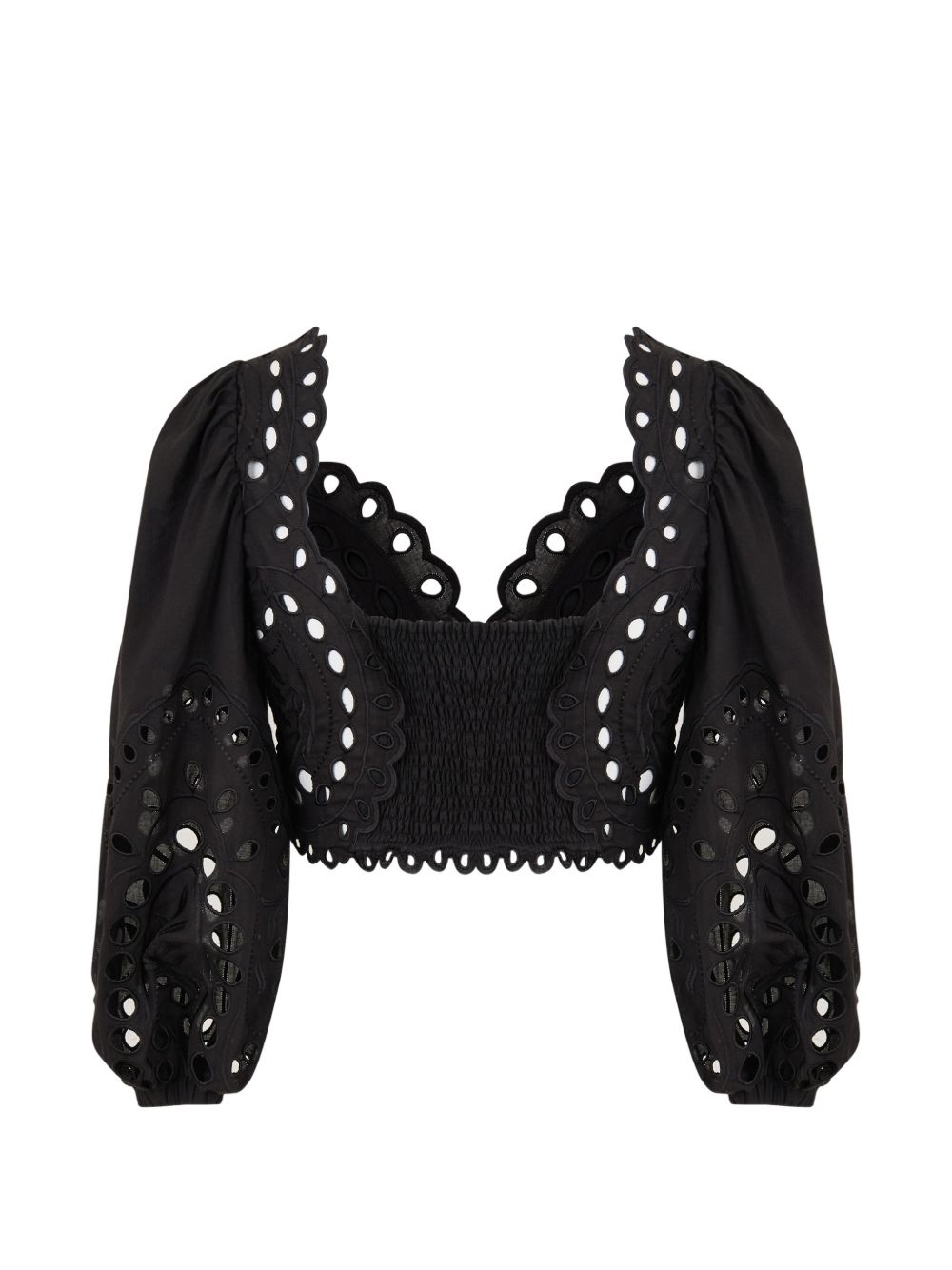 Top Luna con ricamo in nero Charo ruiz ibiza 1989 - donna 
