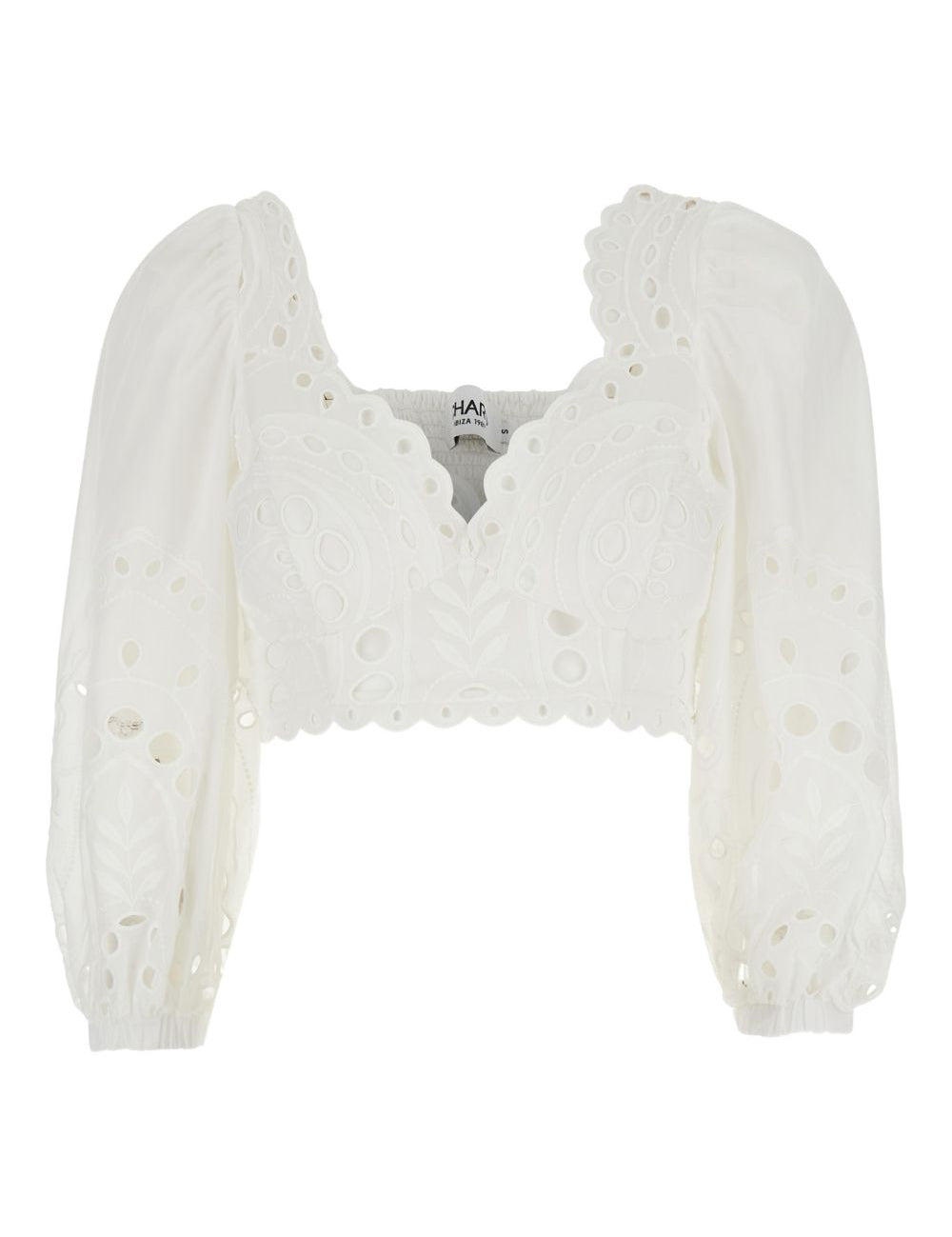 Top crop con occhielli in bianco Charo ruiz ibiza 1989 - donna 