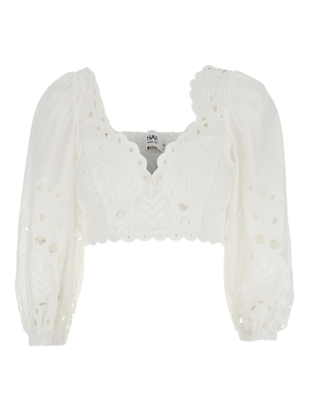 Top crop con occhielli in bianco Charo ruiz ibiza 1989 - donna 