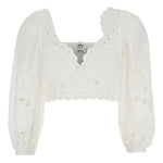 Top crop con occhielli in bianco Charo ruiz ibiza 1989 - donna 