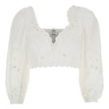 Top crop con occhielli in bianco Charo ruiz ibiza 1989 - donna 