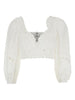 Top crop con occhielli in bianco Charo ruiz ibiza 1989 - donna