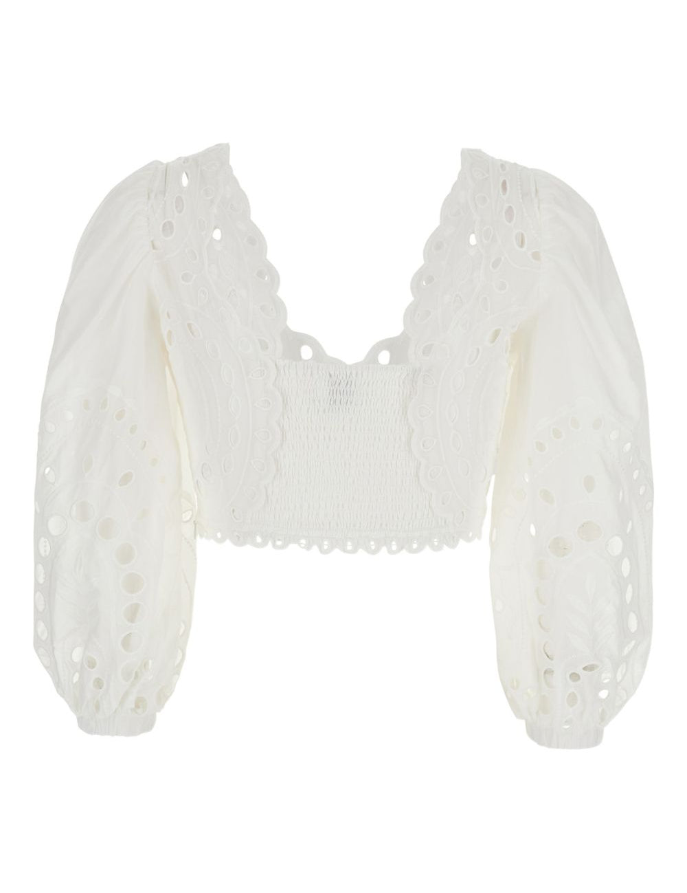 Top crop con occhielli in bianco Charo ruiz ibiza 1989 - donna 