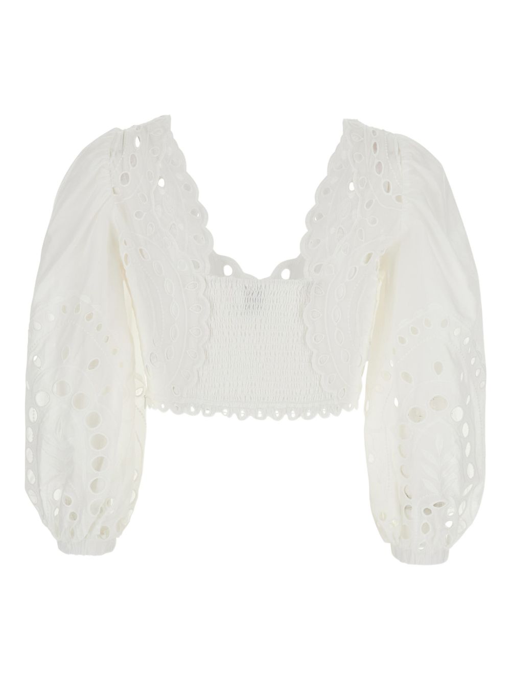 Top crop con occhielli in bianco Charo ruiz ibiza 1989 - donna 