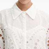 Camicia Storm in pizzo sangallo in bianco Charo ruiz ibiza 1989 - donna 