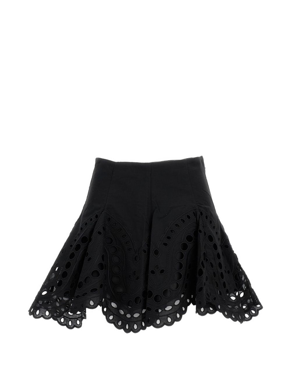 Minigonna con detagli in pizzo sail in nero Charo ruiz ibiza 1989 - donna 